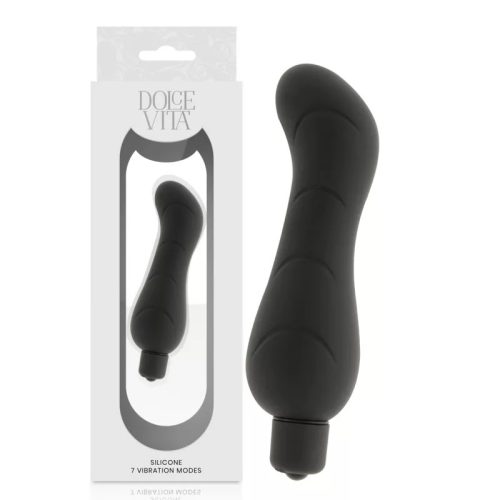 Čierny silikónový vibrator g-spot – kvalitná erotická kozmetika