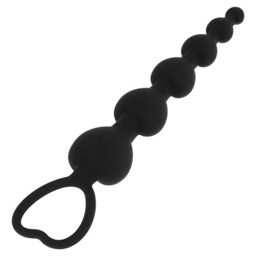 Mila análne srdce perlové korálky 18 cm – kvalitná erotická kozmetika
