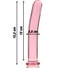 Model 9 dildo borosilikátové sklo 15,5 x 2,5 cm ružové – kvalitná erotická kozmetika