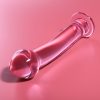 Model 11 dildo borosilikátové sklo 16 x 3 cm ružové – kvalitná erotická kozmetika
