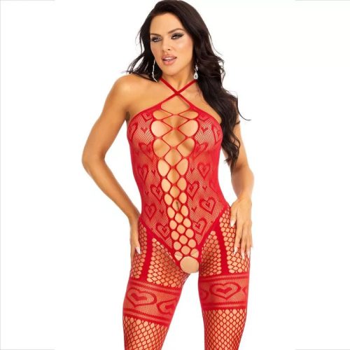 Bodystocking červené srdce – kvalitná erotická kozmetika