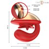 Intense – vibrátor a stimulátor mariah v tvare u 10 vibrácií červený – kvalitná erotická kozmetika