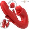Nathy dvojitý vibrator multifunkčný stimulátor s červenými ústmi – kvalitná erotická kozmetika